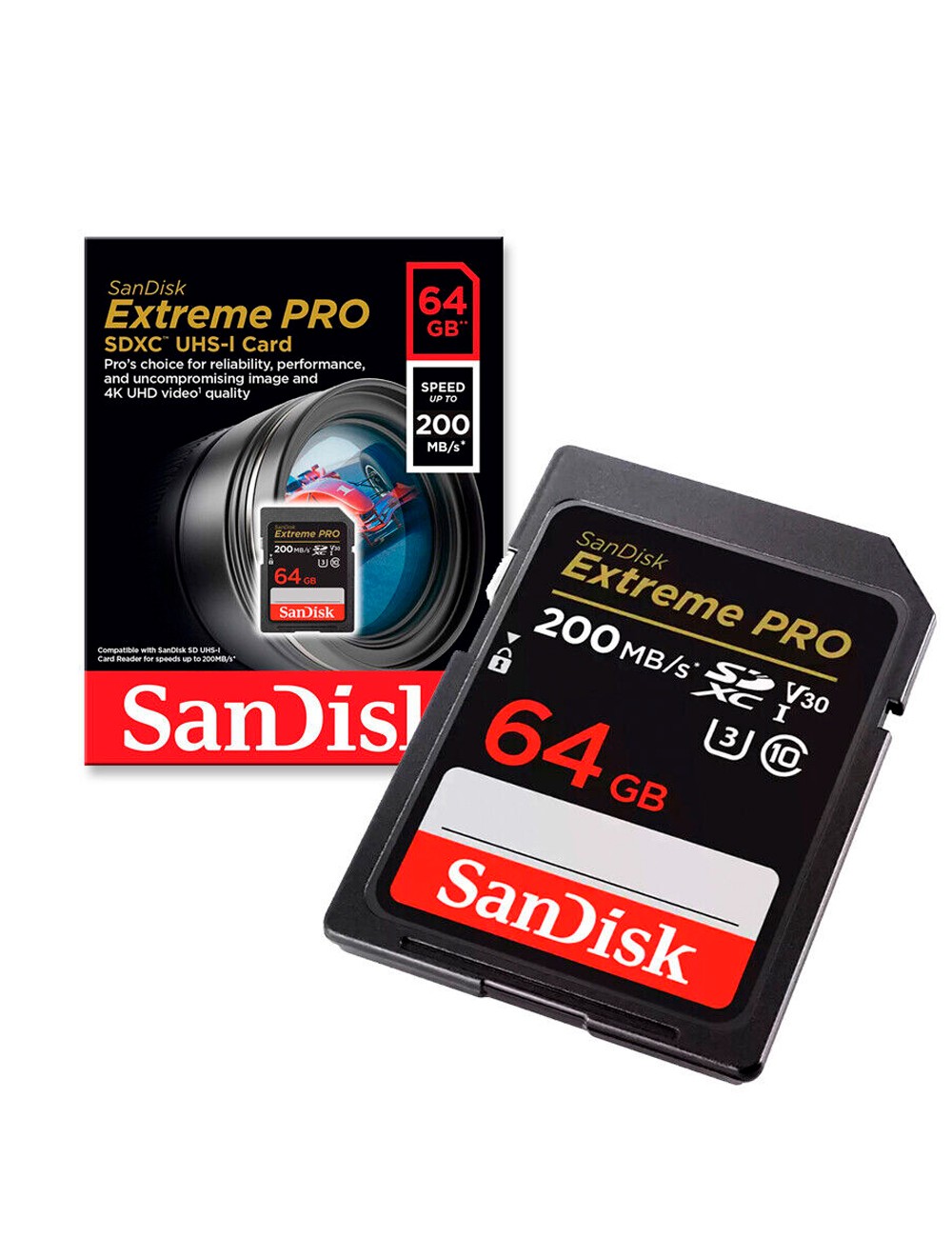 SanDisk 64GB Extreme PRO SDXC UHS-II Memory Card - C10, U3, V90, 8K, 4 SanDisk 64GB Extreme PRO UHS-II SDXC Memory Card - Maibo UK