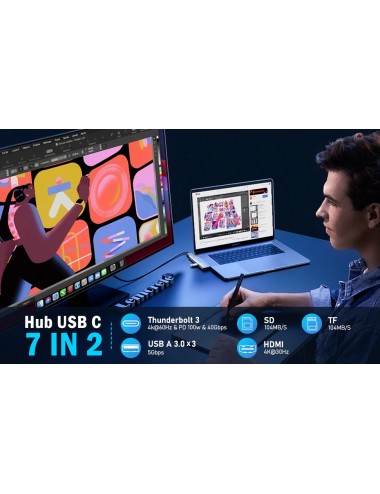 Lemorele TC52 Hub USB-C 7...