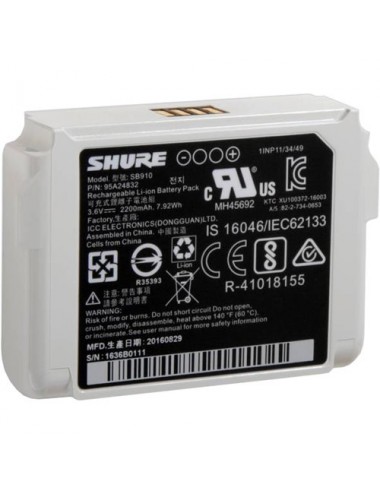 Shure Bateria De Ion Litio...