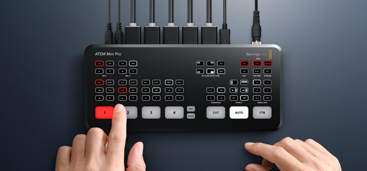 Blackmagic Design Atem Mini PRO Mixer de Video HDMI Con Live Streaming